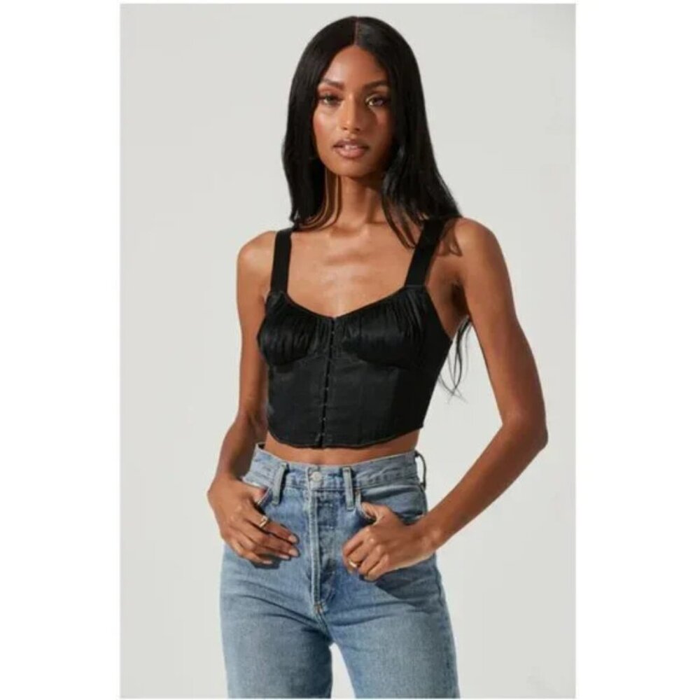 NWT ASTR the Label Larinna Black Top